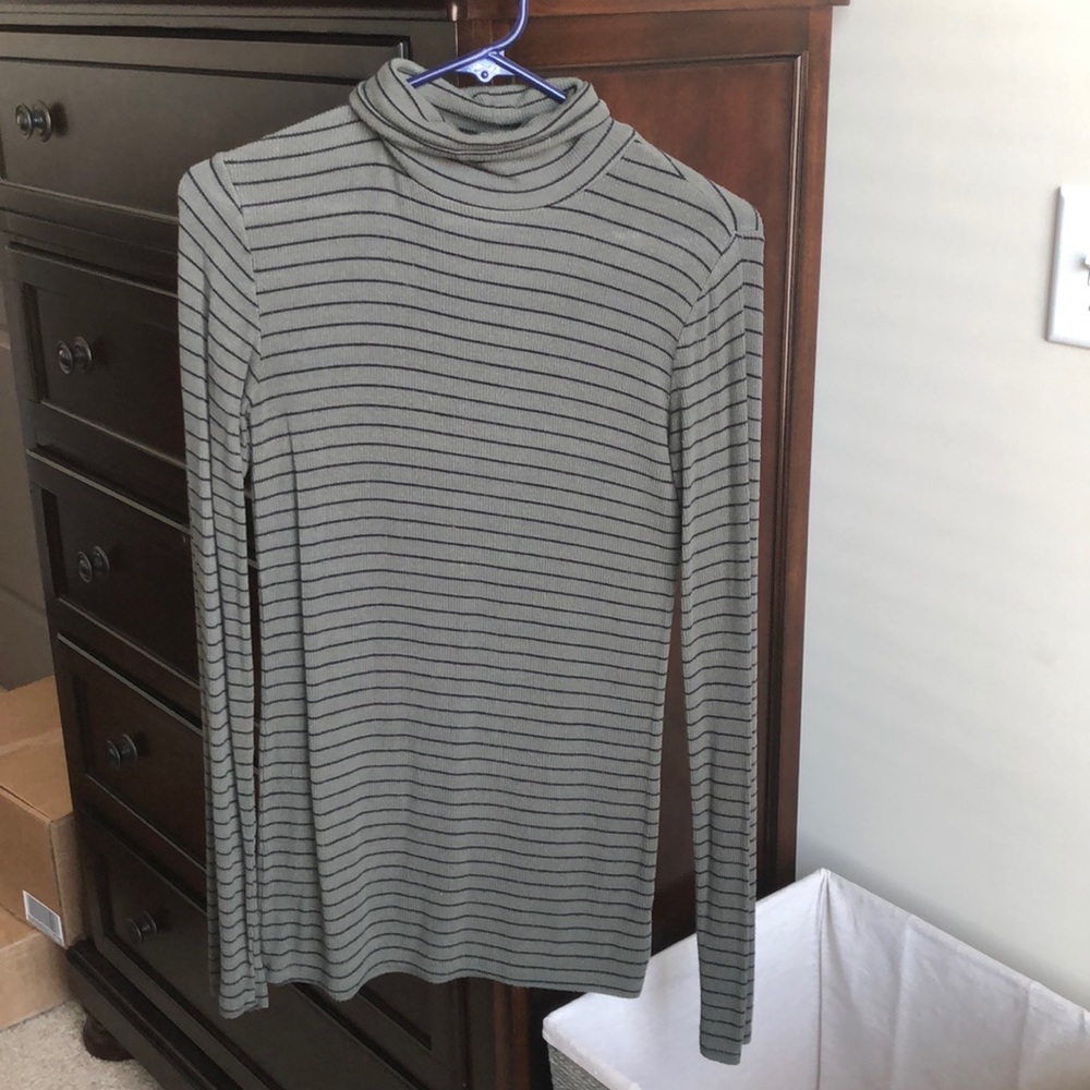 Olive and black turtleneck- super soft